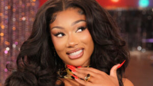 Megan Thee Stallion Looks Like a ’90s Prom Queen in Her Big, Blonde Updo — See Photos